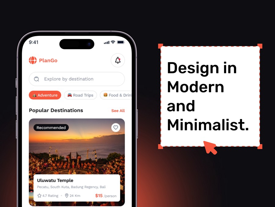65+屏双配色AI智能旅行旅游路线规划景点航班旅馆预订APP UI界面设计Figma模板套件 PlanGo – AI Trip Planner Mobile App UI Kit APP UI sucaiwan.com