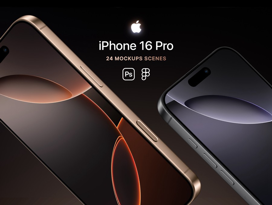 24款钛金属苹果iPhone 16 Pro手机UI广告设计展示贴图PSD样机MOCKUP模板 iPhone 16 Pro – 24 Mockups Scenes 样机素材 第1张-素材湾丨精选海外优质设计素材资源 24款钛金属苹果iPhone 16 Pro手机UI广告设计展示贴图PSD样机MOCKUP模板 iPhone 16 Pro – 24 Mockups Scenes 样机素材 sucaiwan.com