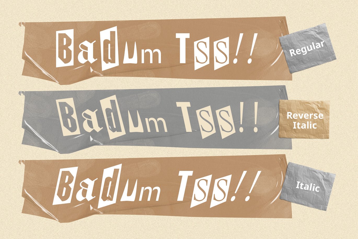 时尚拼贴艺术品牌音乐海报设计装饰英文字体安装包 Benji – Collage Font 设计素材 第4张-素材湾丨精选海外优质设计素材资源 时尚拼贴艺术品牌音乐海报设计装饰英文字体安装包 Benji – Collage Font 设计素材 sucaiwan.com