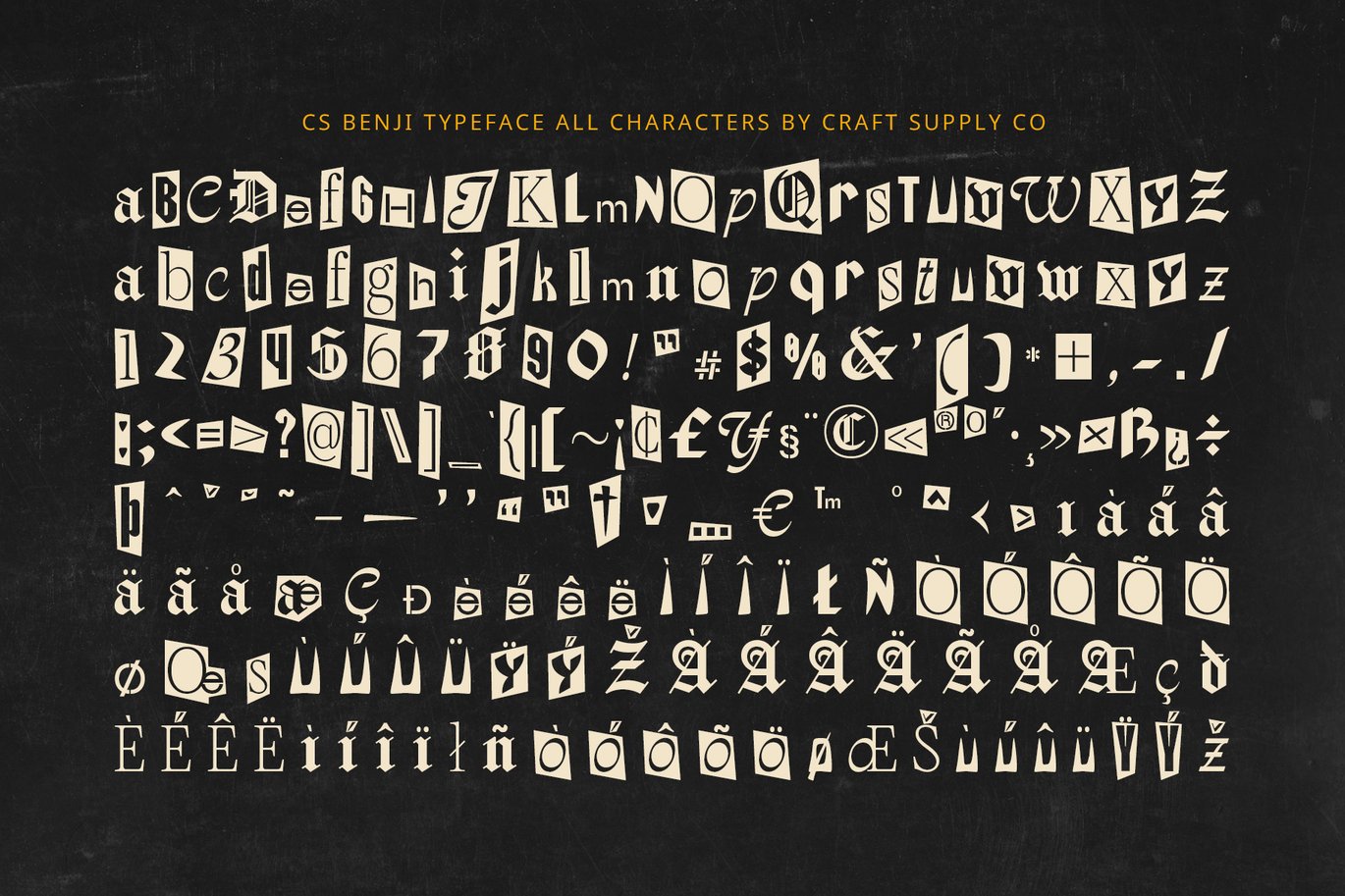 时尚拼贴艺术品牌音乐海报设计装饰英文字体安装包 Benji – Collage Font 设计素材 第3张-素材湾丨精选海外优质设计素材资源 时尚拼贴艺术品牌音乐海报设计装饰英文字体安装包 Benji – Collage Font 设计素材 sucaiwan.com