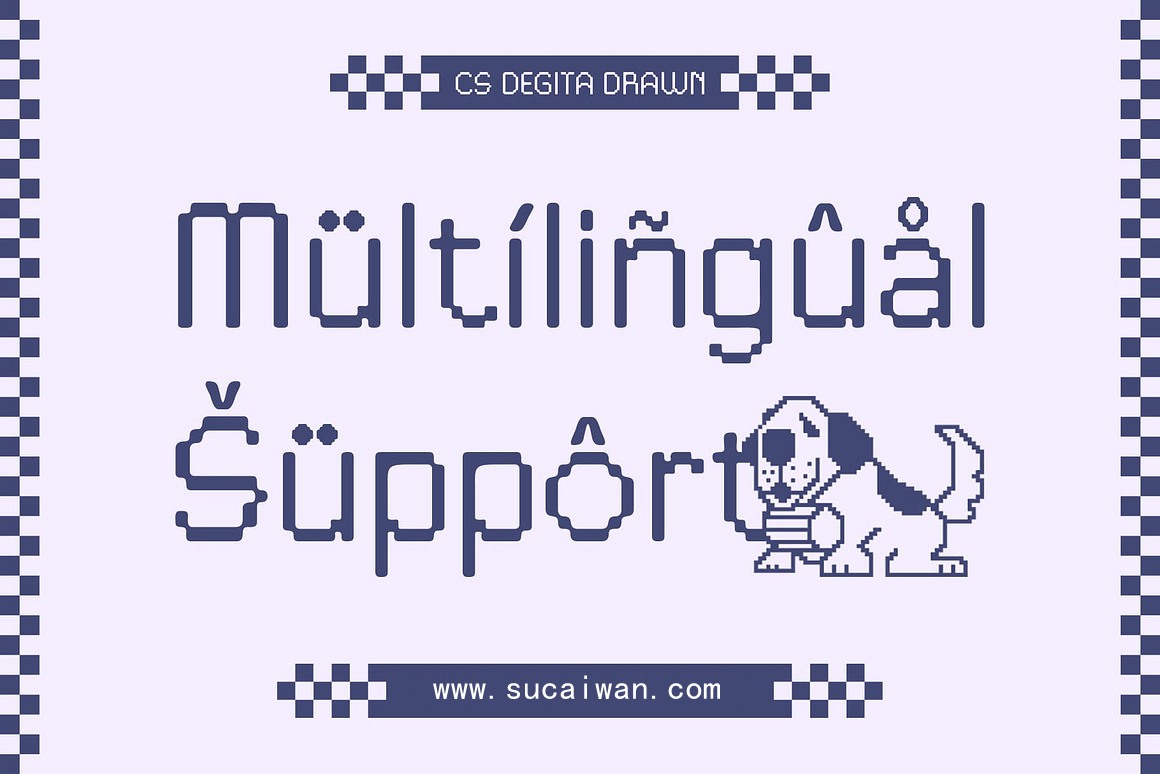 复古俏皮像素风品牌推广游戏设计装饰英文字体安装包 Degita Drawn 设计素材 第7张-素材湾丨精选海外优质设计素材资源 复古俏皮像素风品牌推广游戏设计装饰英文字体安装包 Degita Drawn 设计素材 sucaiwan.com