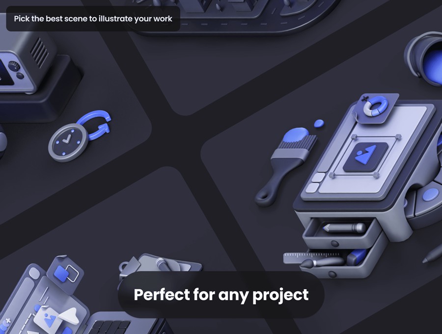 45款未来科技电脑手机手表游戏手柄3D插图图标Blender/Figma/PNG格式素材 Nudge Vol.1 – Isometric Illustration 图标素材 sucaiwan.com