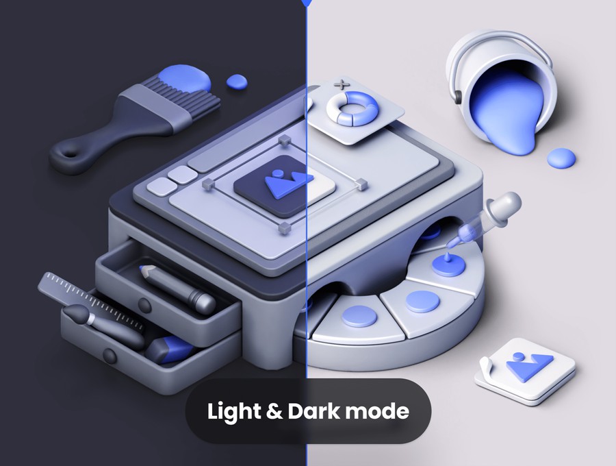 45款未来科技电脑手机手表游戏手柄3D插图图标Blender/Figma/PNG格式素材 Nudge Vol.1 – Isometric Illustration 图标素材 sucaiwan.com