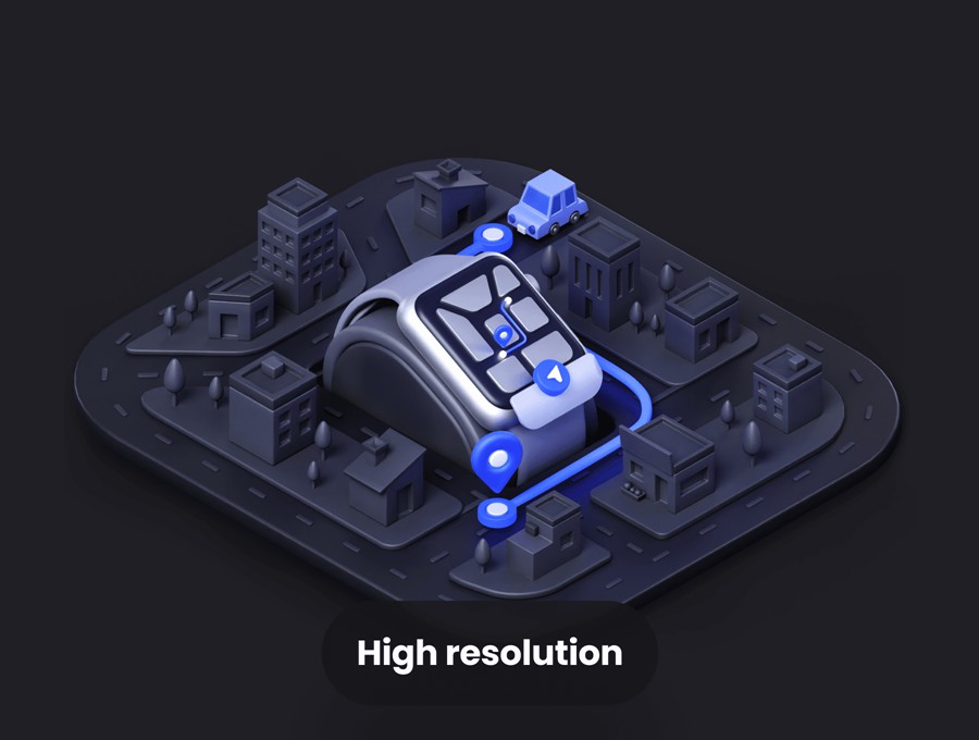 45款未来科技电脑手机手表游戏手柄3D插图图标Blender/Figma/PNG格式素材 Nudge Vol.1 – Isometric Illustration 图标素材 sucaiwan.com