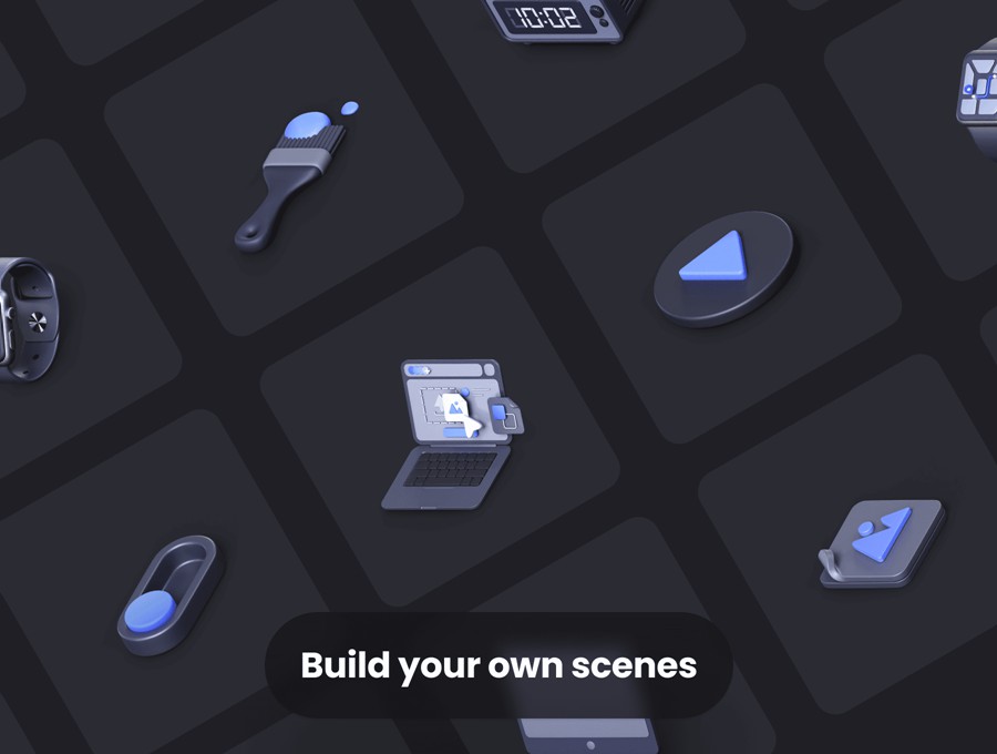 45款未来科技电脑手机手表游戏手柄3D插图图标Blender/Figma/PNG格式素材 Nudge Vol.1 – Isometric Illustration 图标素材 sucaiwan.com