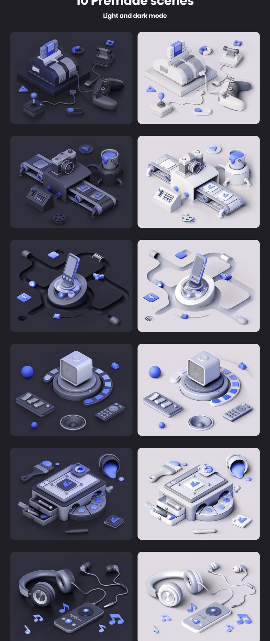 45款未来科技电脑手机手表游戏手柄3D插图图标Blender/Figma/PNG格式素材 Nudge Vol.1 – Isometric Illustration 图标素材 sucaiwan.com