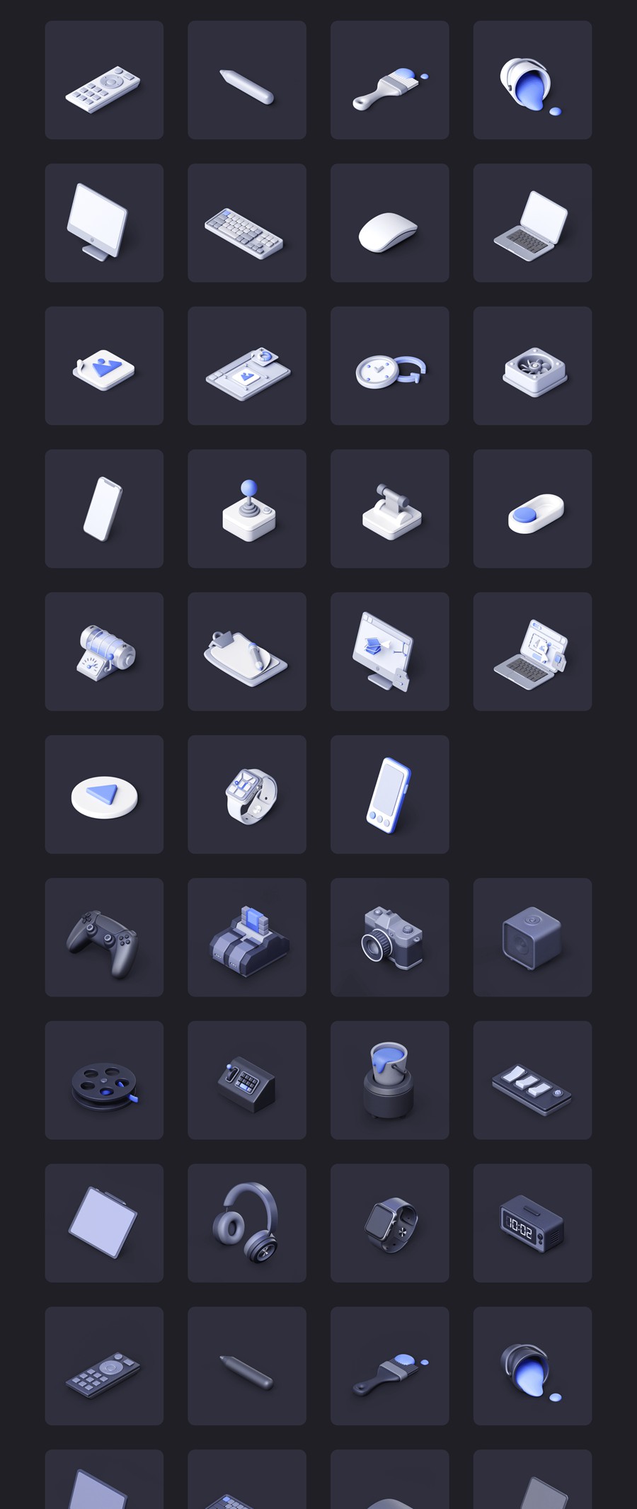 45款未来科技电脑手机手表游戏手柄3D插图图标Blender/Figma/PNG格式素材 Nudge Vol.1 – Isometric Illustration 图标素材 sucaiwan.com