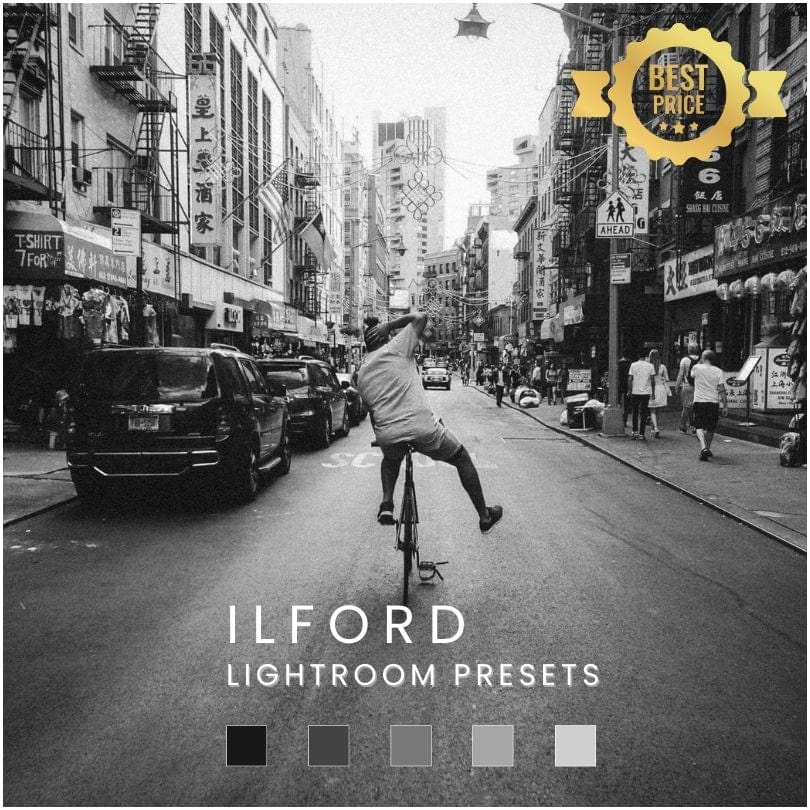 高级黑白效果电影美学胶片颗粒模拟城市人文扫街肖像照片调色Lightroom&Capture one预设 HelloPresets Ilford HP Lightroom Presets/ Capture One Styles 插件预设 sucaiwan.com