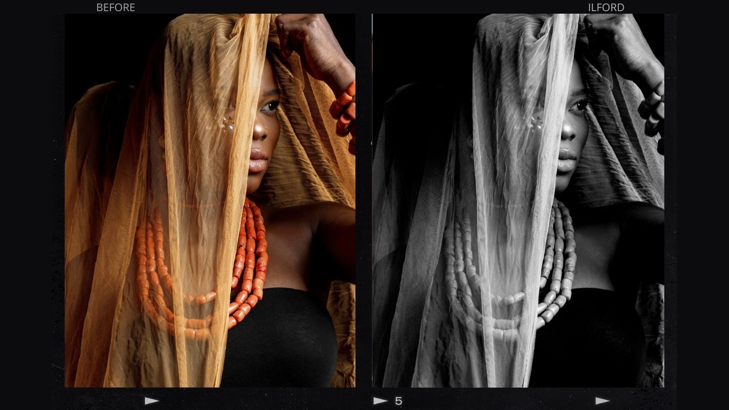 高级黑白效果电影美学胶片颗粒模拟城市人文扫街肖像照片调色Lightroom&Capture one预设 HelloPresets Ilford HP Lightroom Presets/ Capture One Styles 插件预设 sucaiwan.com