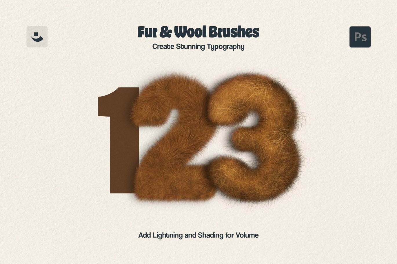 12组真实的动物皮毛毛发绘画艺术PS笔刷 Fur Brushes for Photoshop 笔刷资源 sucaiwan.com