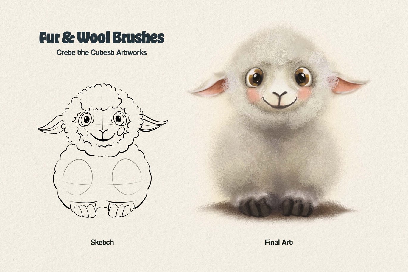 12组真实的动物皮毛毛发绘画艺术PS笔刷 Fur Brushes for Photoshop 笔刷资源 sucaiwan.com