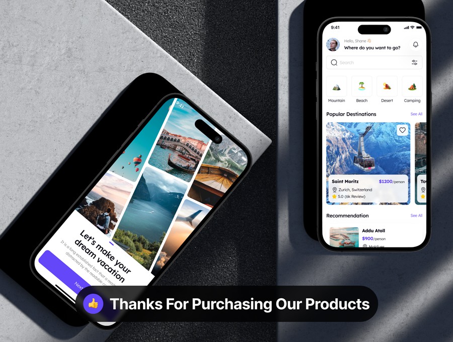 60屏双配色旅行社旅游路行景点门票预订APP UI界面设计Figma模板套件 Travo – Travel Agency App UI Kit APP UI 第8张-素材湾丨精选海外优质设计素材资源 60屏双配色旅行社旅游路行景点门票预订APP UI界面设计Figma模板套件 Travo – Travel Agency App UI Kit APP UI sucaiwan.com