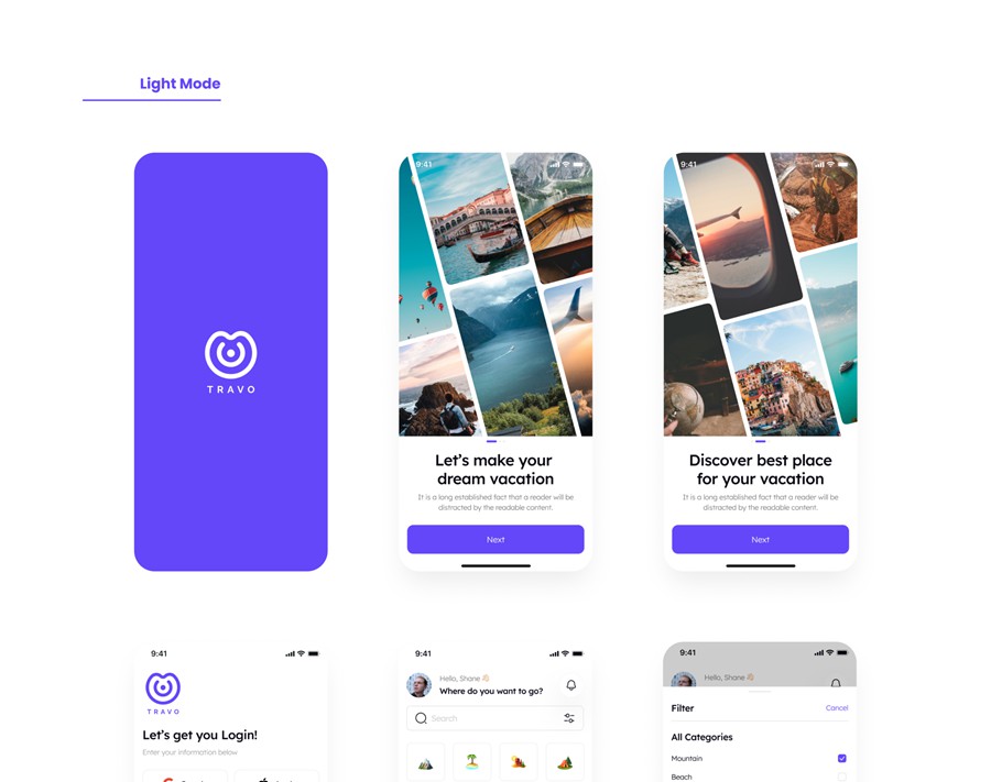 60屏双配色旅行社旅游路行景点门票预订APP UI界面设计Figma模板套件 Travo – Travel Agency App UI Kit APP UI 第10张-素材湾丨精选海外优质设计素材资源 60屏双配色旅行社旅游路行景点门票预订APP UI界面设计Figma模板套件 Travo – Travel Agency App UI Kit APP UI sucaiwan.com