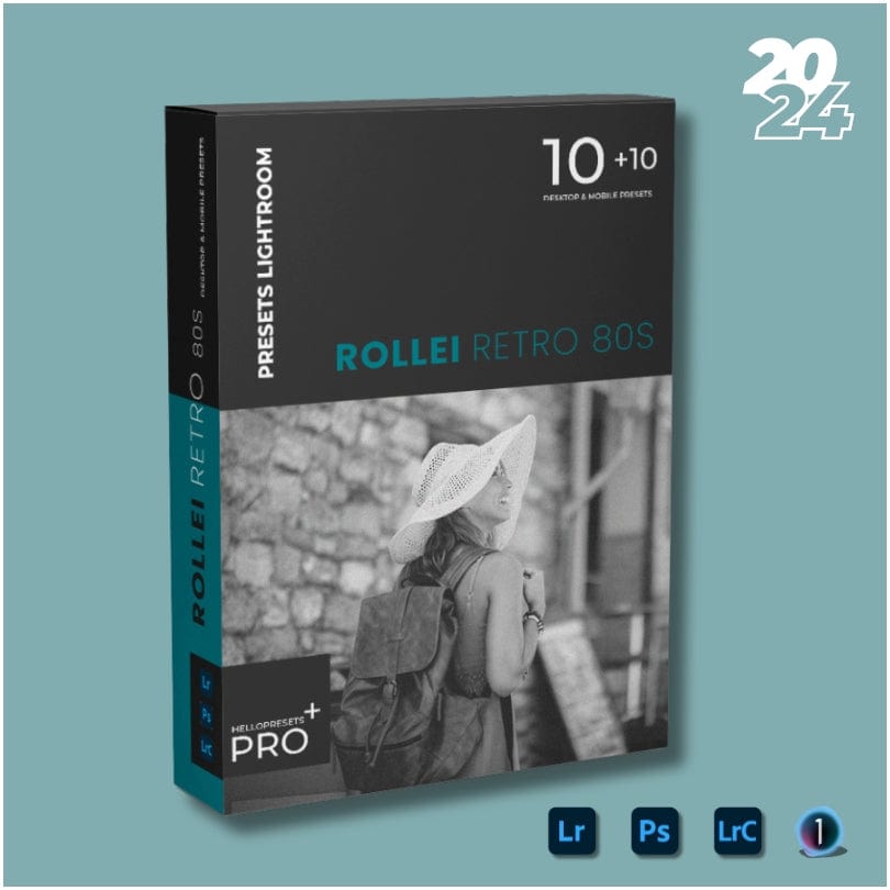 高级80年代复古黑白电影风格经典颗粒效果模拟扫街肖像照片调色Lightroom&Capture one预设 HelloPresets Rollei Retro 80s Lightroom presets/ Capture one styles 插件预设 sucaiwan.com