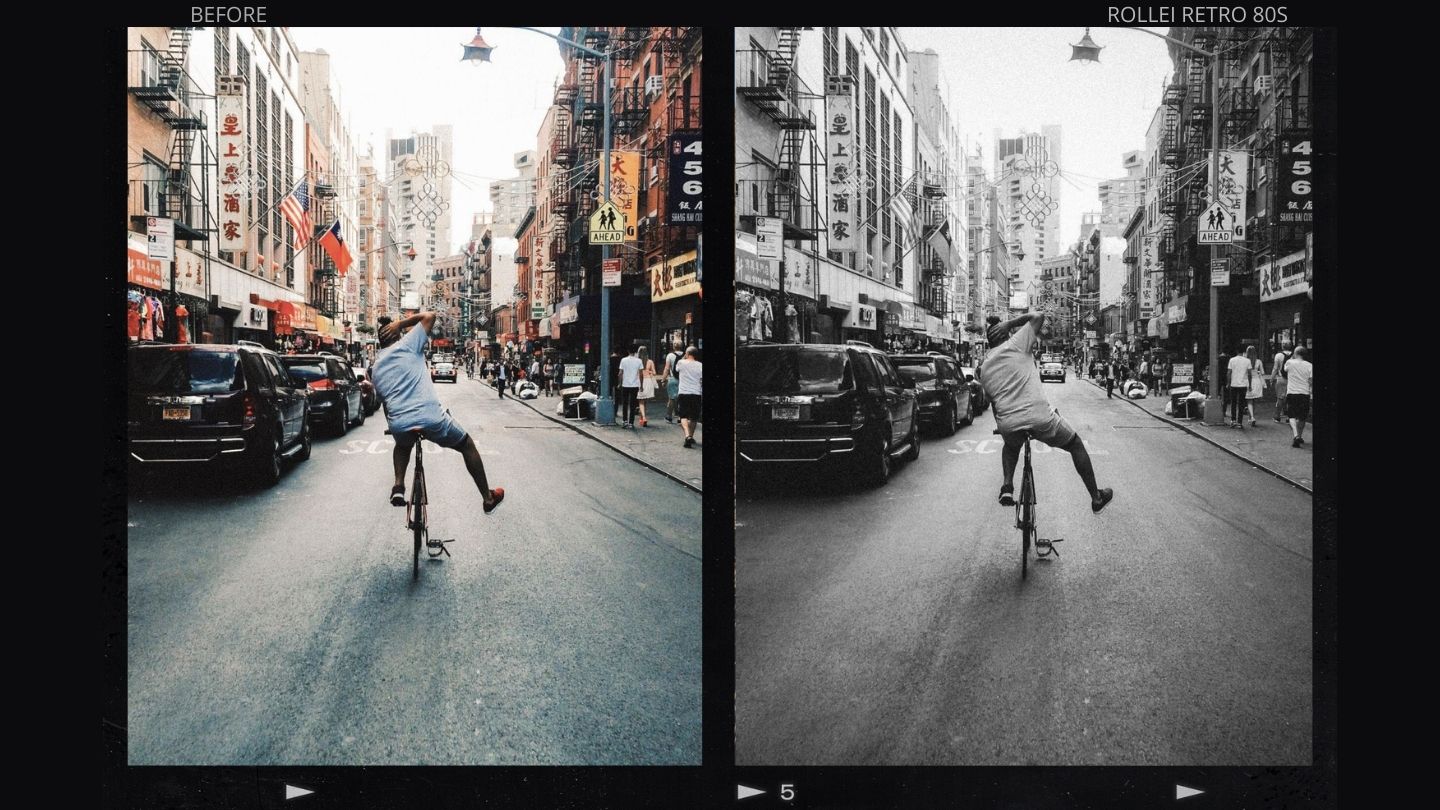 高级80年代复古黑白电影风格经典颗粒效果模拟扫街肖像照片调色Lightroom&Capture one预设 HelloPresets Rollei Retro 80s Lightroom presets/ Capture one styles 插件预设 sucaiwan.com