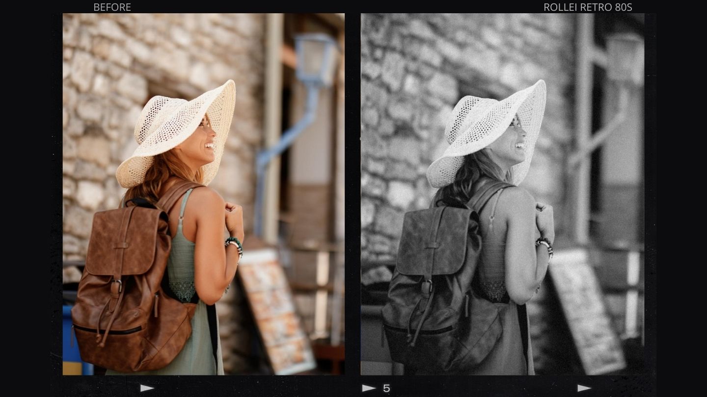 高级80年代复古黑白电影风格经典颗粒效果模拟扫街肖像照片调色Lightroom&Capture one预设 HelloPresets Rollei Retro 80s Lightroom presets/ Capture one styles 插件预设 sucaiwan.com