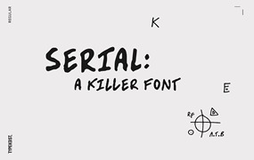 英文字体:真实随性凌乱而逼真混搭手写英文笔迹字体 Serial: A Killer Handwriting Font by TYPEHEIST