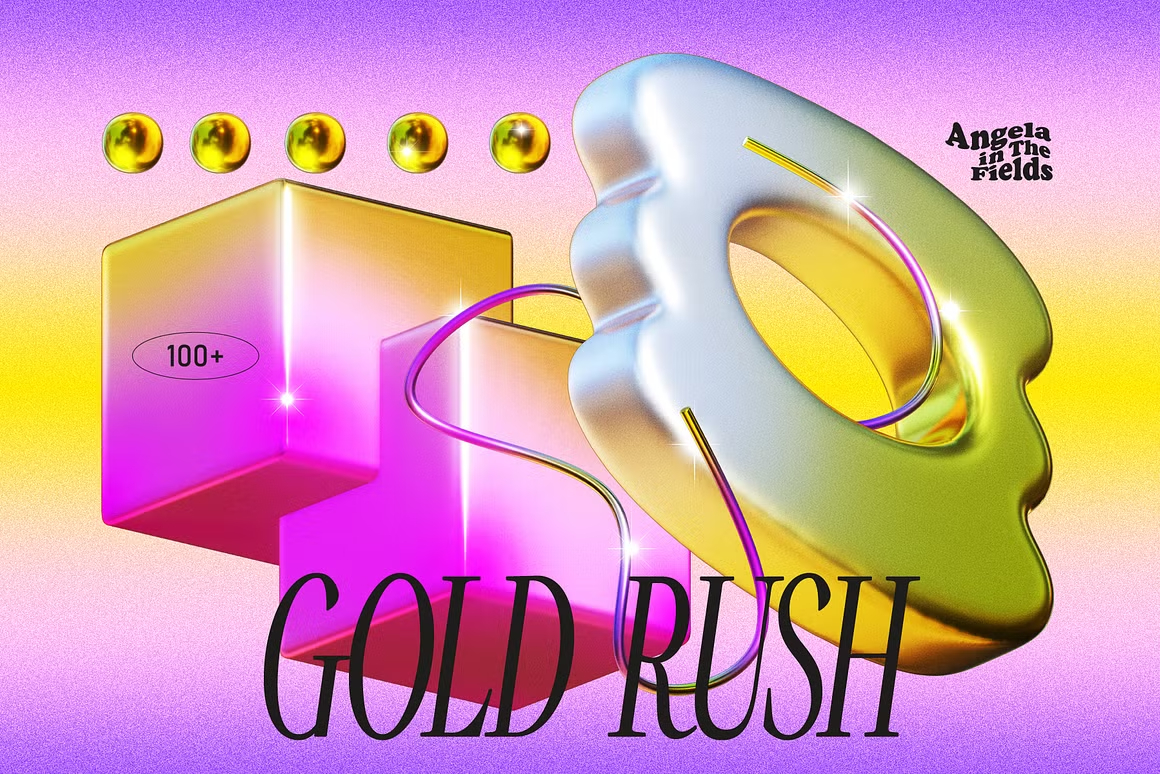 100款立体三维3D不规则金属几何未来科幻抽象图形PNG免扣设计素材 Angelainthefields – GOLD RUSH 图片素材 第1张-素材湾丨精选海外优质设计素材资源 100款立体三维3D不规则金属几何未来科幻抽象图形PNG免扣设计素材 Angelainthefields – GOLD RUSH 图片素材 sucaiwan.com