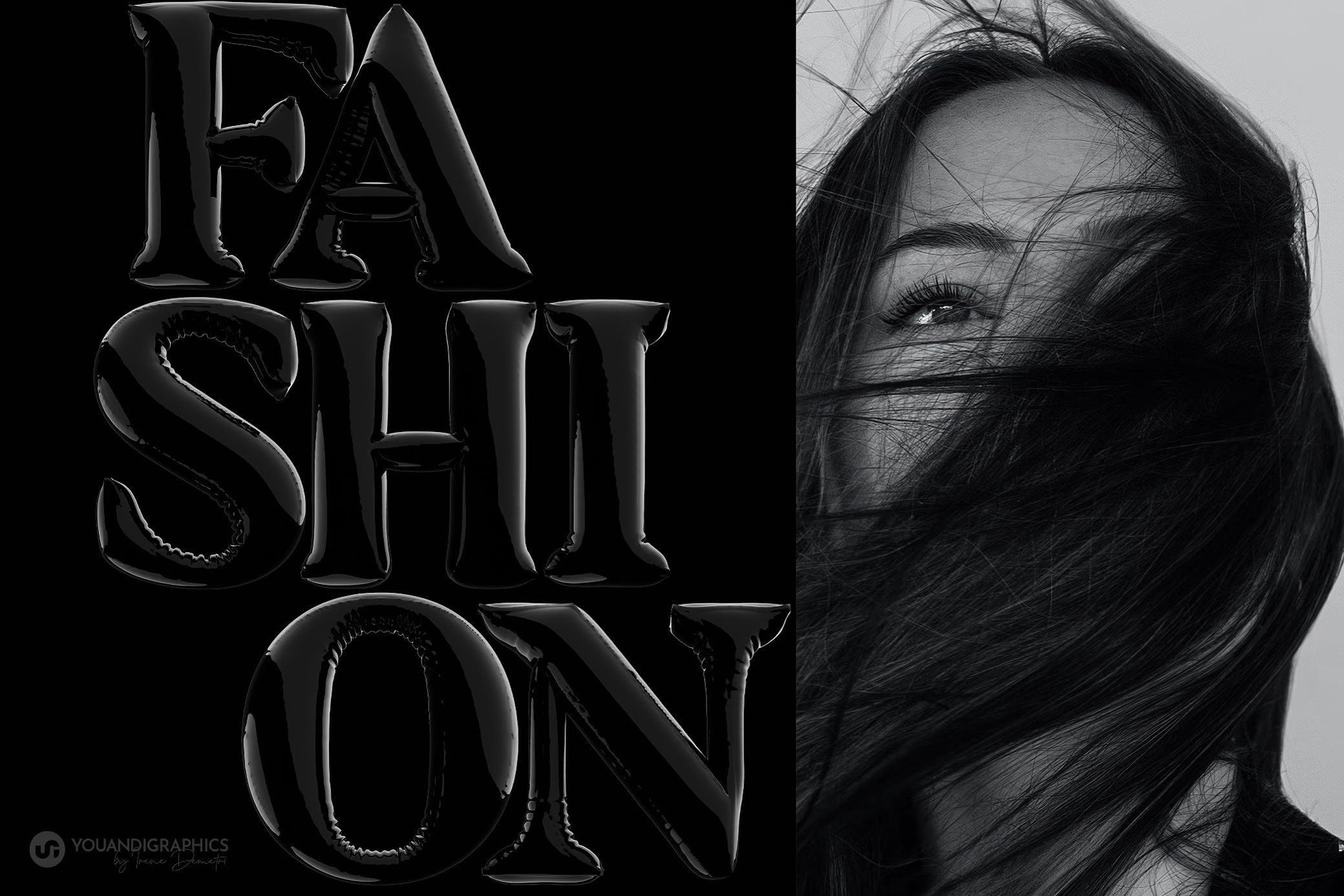 复古Y2K风黑色气球质感胖乎乎泡泡字母数字符号PNG免抠图设计素材 Latex 3D Lettering Set 图片素材 sucaiwan.com