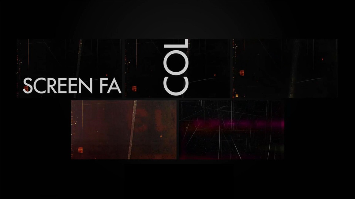 达芬奇模板：复古胶片闪烁手写字母符号引线几何剪切排版无缝过渡 , sucaiwan.com