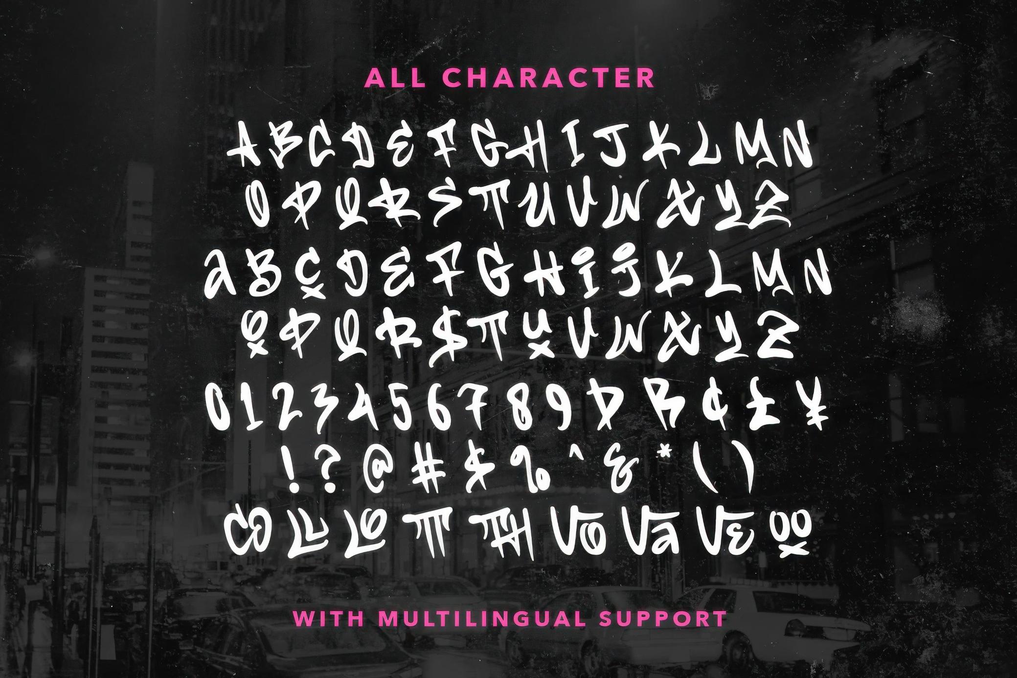 Black Discord — Graffiti Font 一种前卫大胆街头艺术涂鸦字体 设计素材 sucaiwan.com