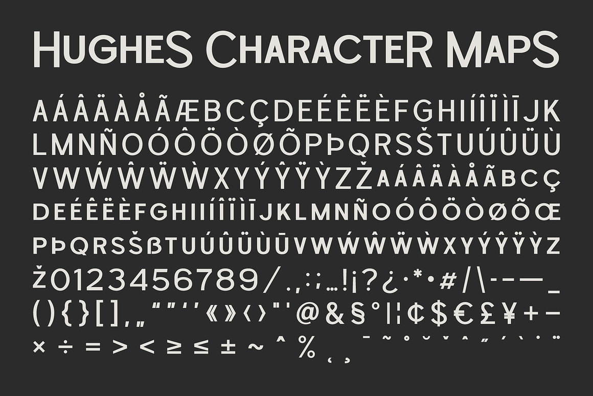 优雅复古品牌杂志徽标设计无衬线英文字体安装包 Hughes – elegant modern sans 设计素材 sucaiwan.com