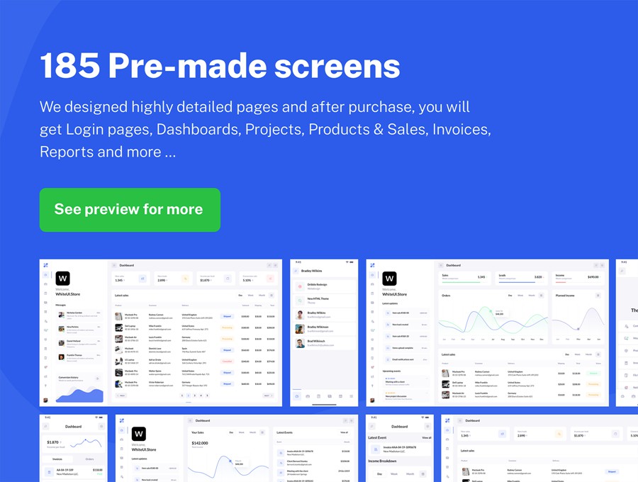 185屏现代简约SaaS电商服务平台仪表盘界面WEB UI界面设计Figma模板素材 BetaCRM UI Kit for SaaS Dashboards APP UI 第9张-素材湾丨精选海外优质设计素材资源 185屏现代简约SaaS电商服务平台仪表盘界面WEB UI界面设计Figma模板素材 BetaCRM UI Kit for SaaS Dashboards APP UI sucaiwan.com