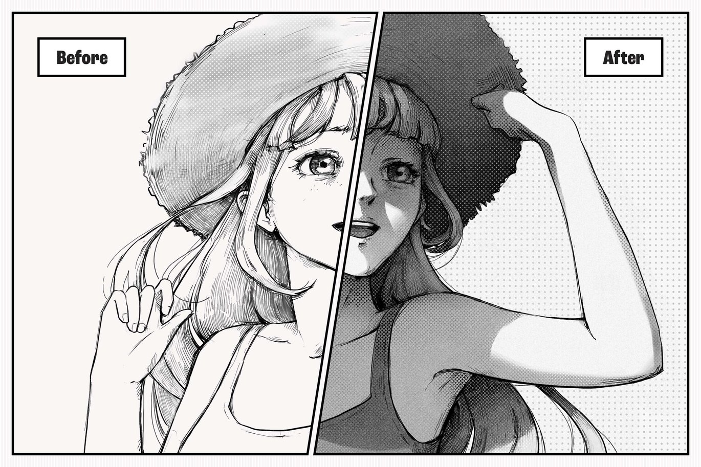 50款日本黑白动漫风格半色调网点绘画艺术PS笔刷画笔设计素材 Manga Screentone Brushes for Photoshop 笔刷资源 第7张-素材湾丨精选海外优质设计素材资源 50款日本黑白动漫风格半色调网点绘画艺术PS笔刷画笔设计素材 Manga Screentone Brushes for Photoshop 笔刷资源 sucaiwan.com