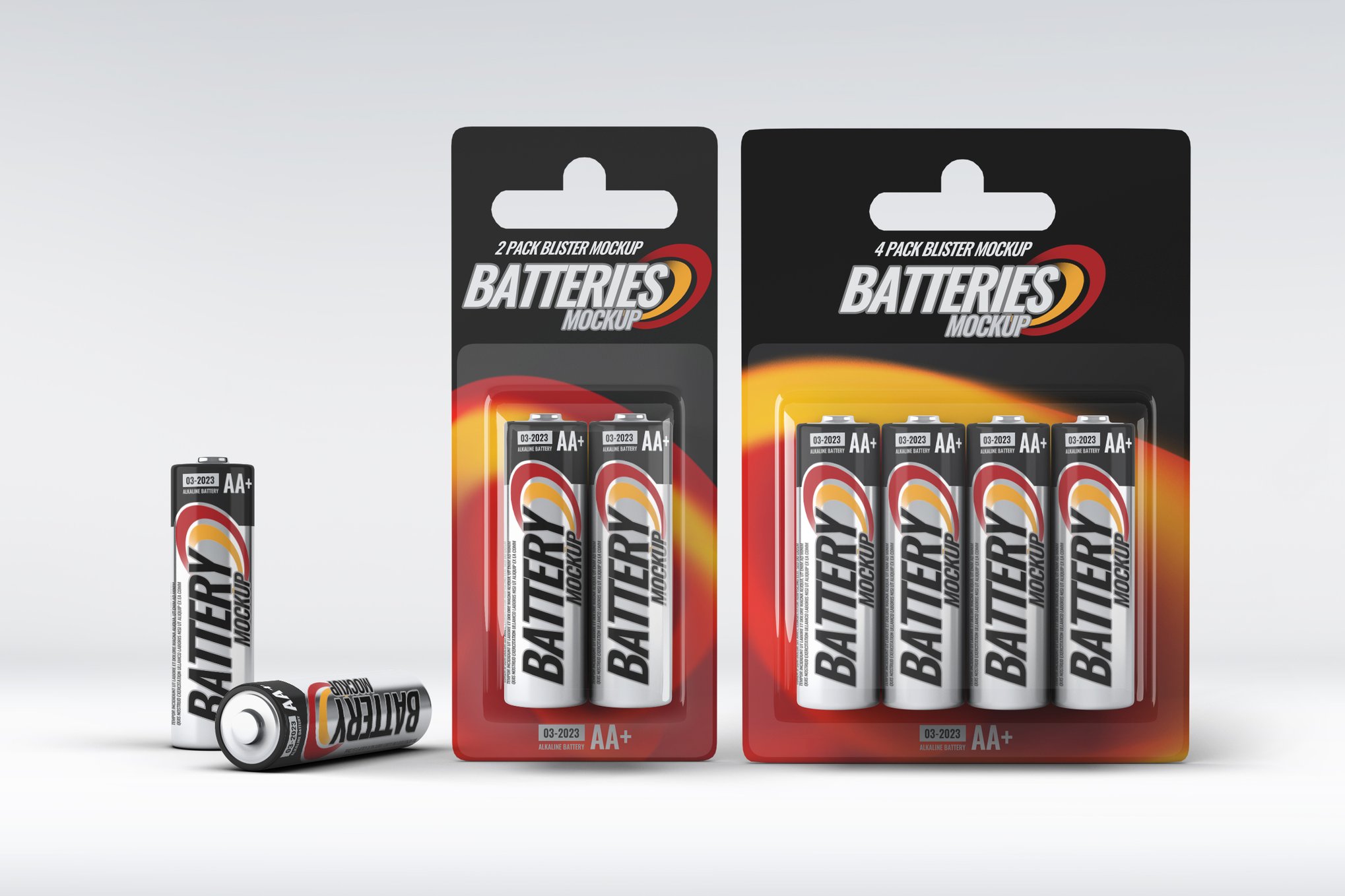 15款真实5号干电池包装盒包装罩设计展示效果图PS贴图样机模板 Battery Blister Pack Mock-Up 样机素材 第1张-素材湾丨精选海外优质设计素材资源 15款真实5号干电池包装盒包装罩设计展示效果图PS贴图样机模板 Battery Blister Pack Mock-Up 样机素材 sucaiwan.com