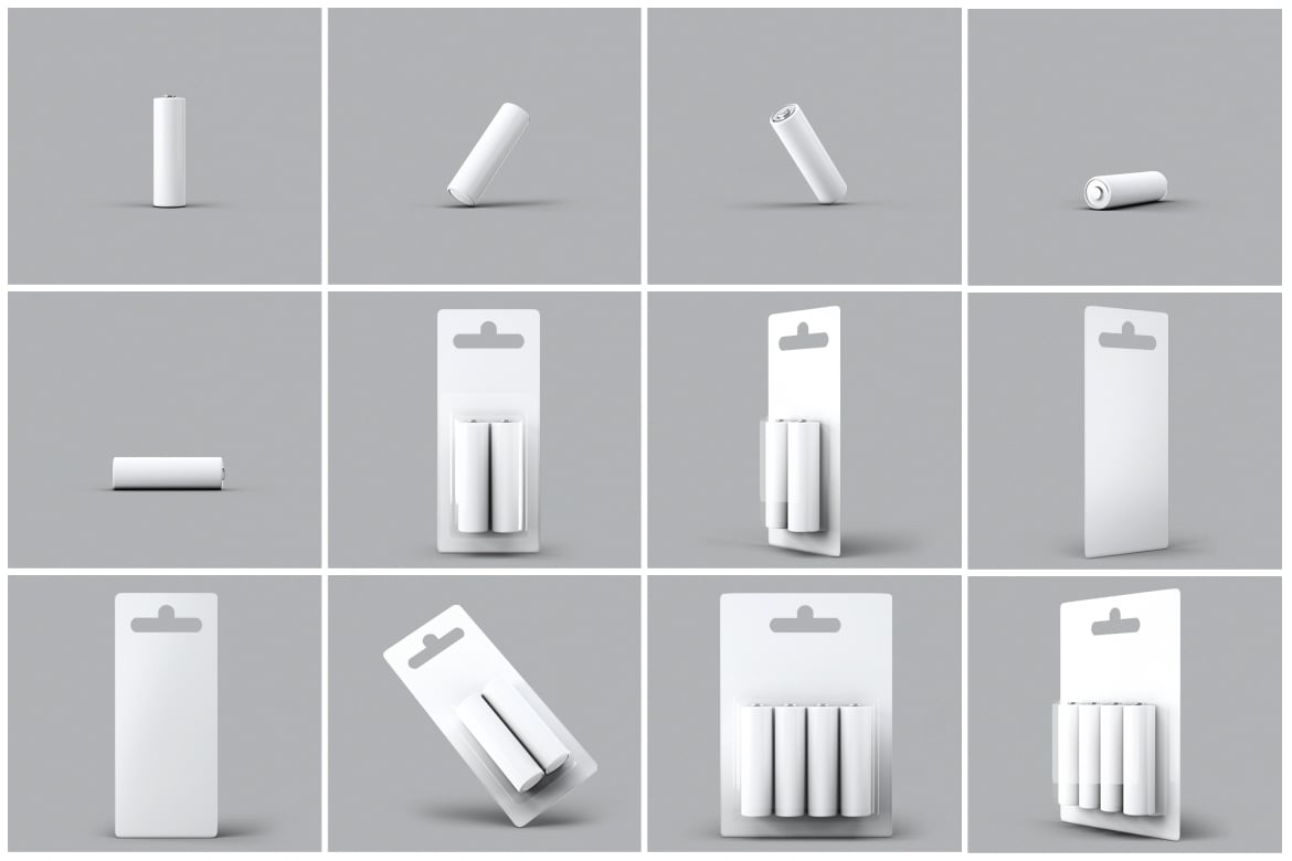 15款真实5号干电池包装盒包装罩设计展示效果图PS贴图样机模板 Battery Blister Pack Mock-Up 样机素材 第5张-素材湾丨精选海外优质设计素材资源 15款真实5号干电池包装盒包装罩设计展示效果图PS贴图样机模板 Battery Blister Pack Mock-Up 样机素材 sucaiwan.com