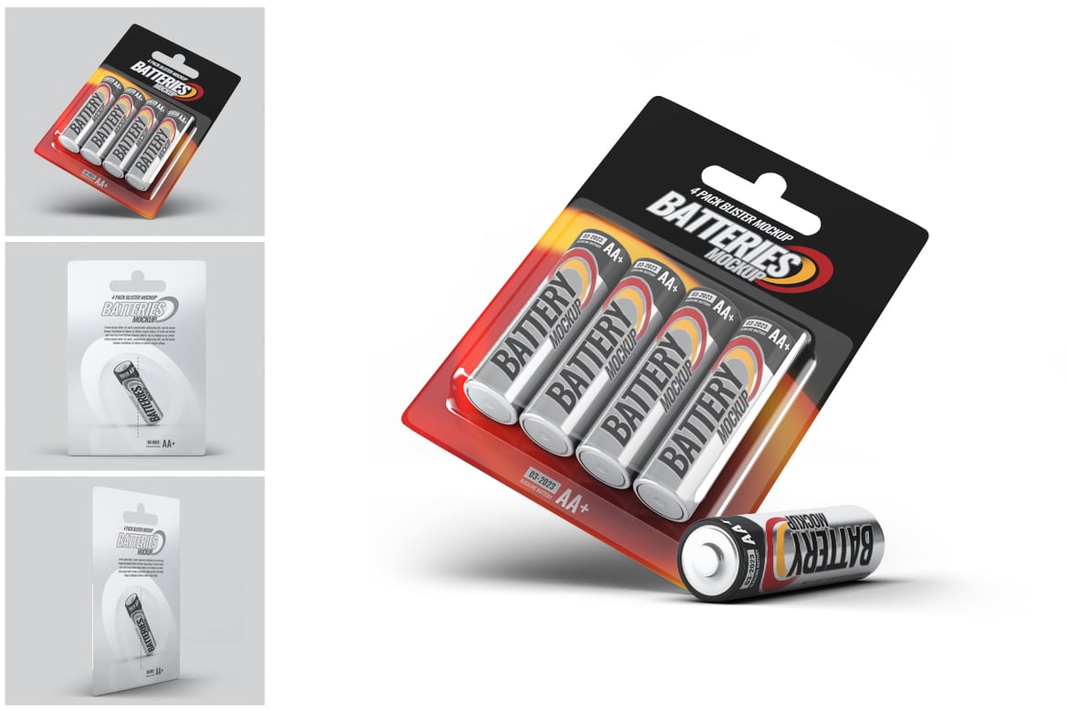 15款真实5号干电池包装盒包装罩设计展示效果图PS贴图样机模板 Battery Blister Pack Mock-Up 样机素材 第9张-素材湾丨精选海外优质设计素材资源 15款真实5号干电池包装盒包装罩设计展示效果图PS贴图样机模板 Battery Blister Pack Mock-Up 样机素材 sucaiwan.com