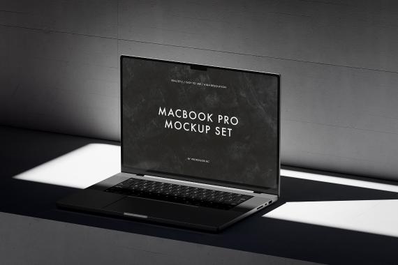 10款工业风混凝土背景苹果MacBook Pro笔记本电脑UI设计展示效果图PS贴图样机 MacBook Pro Mockup Set vol 2 样机素材 第4张-素材湾丨精选海外优质设计素材资源 10款工业风混凝土背景苹果MacBook Pro笔记本电脑UI设计展示效果图PS贴图样机 MacBook Pro Mockup Set vol 2 样机素材 sucaiwan.com