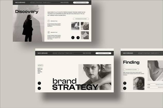 现代简约品牌营销策划演示文稿设计ppt+keynote模板 Brand Strategy PowerPoint+Keynote Template 幻灯图表 sucaiwan.com