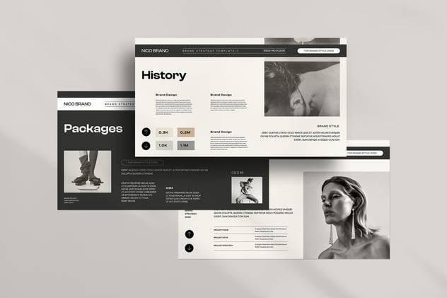 现代简约品牌营销策划演示文稿设计ppt+keynote模板 Brand Strategy PowerPoint+Keynote Template 幻灯图表 sucaiwan.com