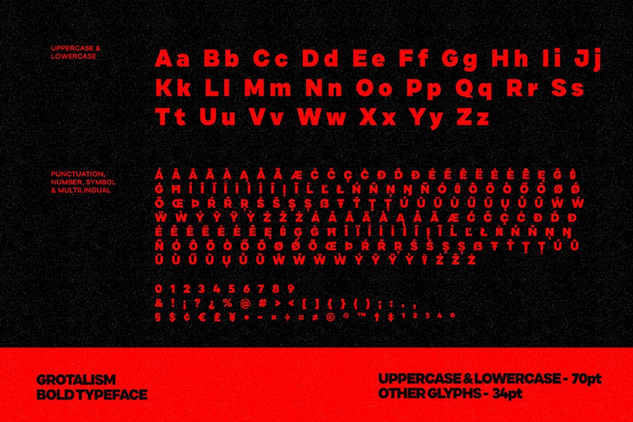 极简主义杂志电影标题包装设计无衬线英文字体安装包 Grotalism 设计素材 sucaiwan.com