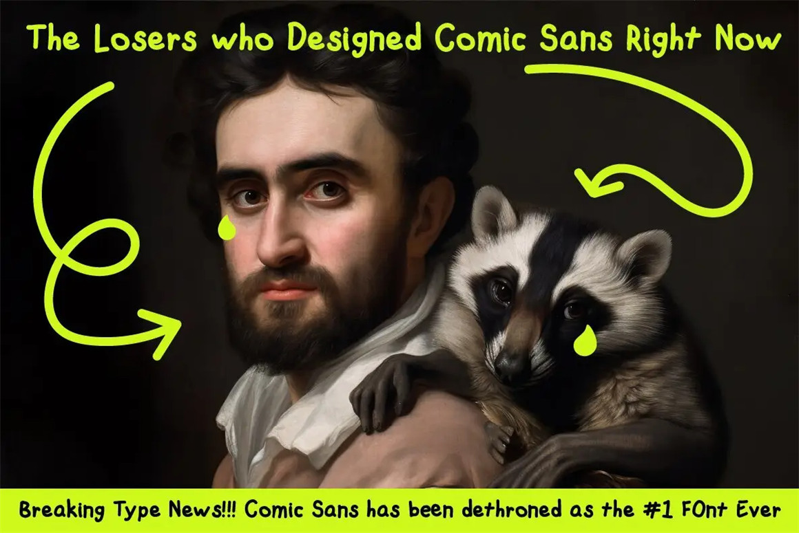 英文字体：复古欧式巴洛克手写扭曲粗糙笔迹墨迹涂鸦字体 Komique Sans Font , sucaiwan.com