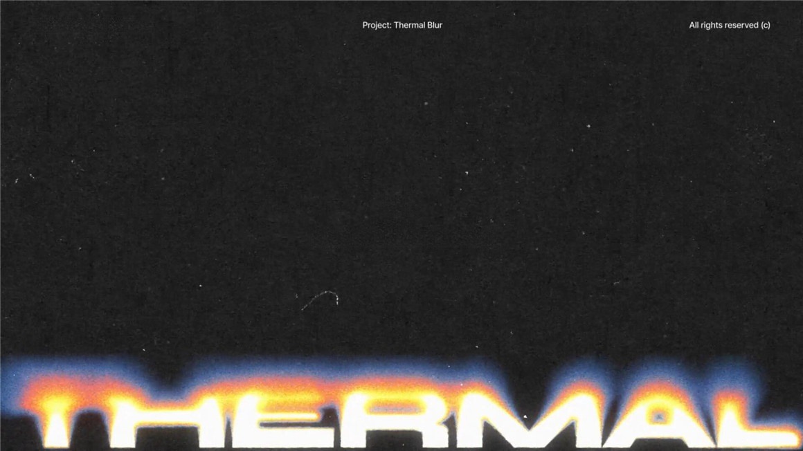 AE模板：复古酸性艺术热感应模糊渐变效果文字标题效果 , sucaiwan.com