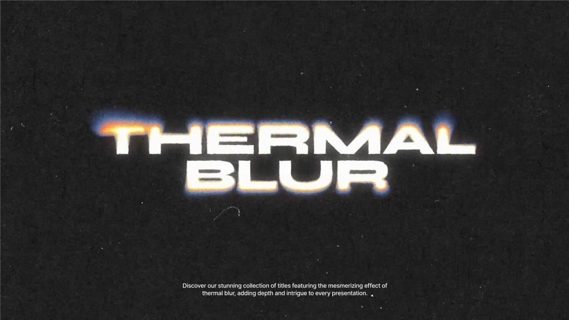 AE模板：复古酸性艺术热感应模糊渐变效果文字标题效果 , sucaiwan.com