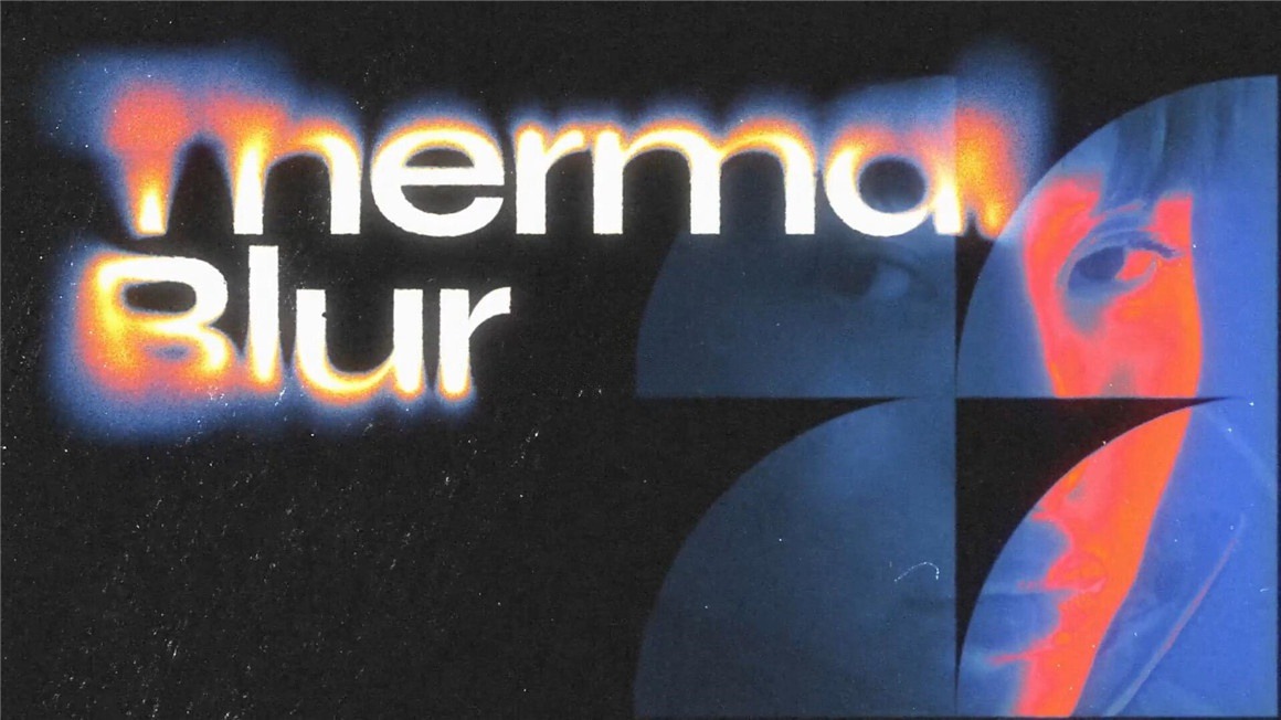 AE模板：复古酸性艺术热感应模糊渐变效果文字标题效果 , sucaiwan.com