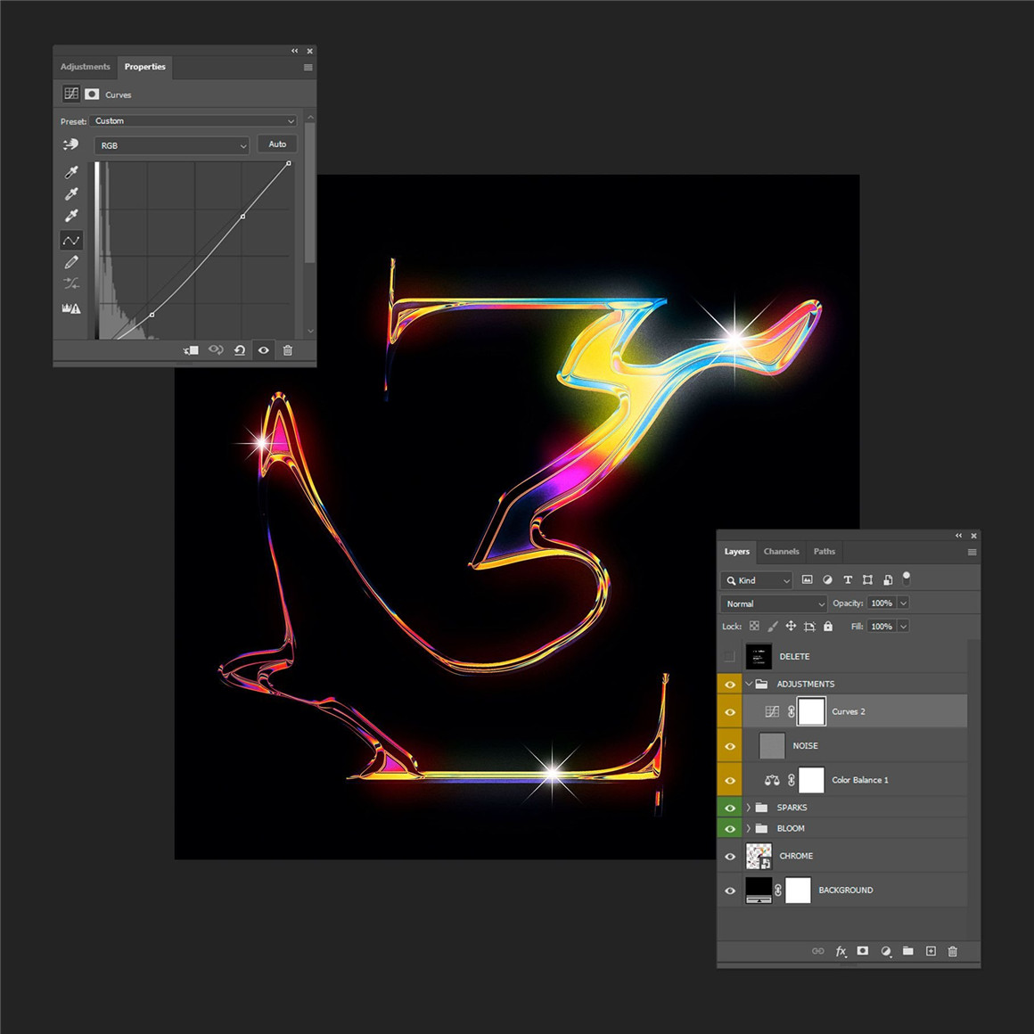 复古酸性镀铬金属镭射光泽渐变Logo字体艺术品图层样式PSD特效样机 Chrome Text Template , 第6张-素材湾丨精选海外优质设计素材资源 复古酸性镀铬金属镭射光泽渐变Logo字体艺术品图层样式PSD特效样机 Chrome Text Template , sucaiwan.com