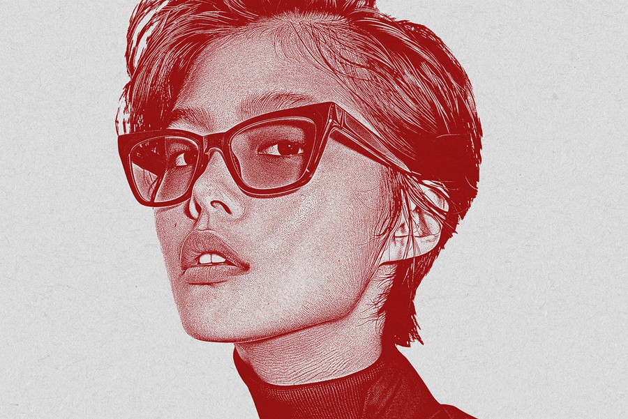 老式粒状彩色打印复印照片效果ps滤镜样机 Color Print Photo Effect 插件预设 sucaiwan.com