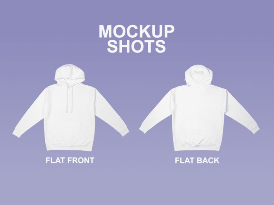 时尚说唱风超大连衣帽卫衣帽衫印花图案设计展示效果图PS贴图样机 Cotton Heritage M2580 Mockup 样机素材 sucaiwan.com