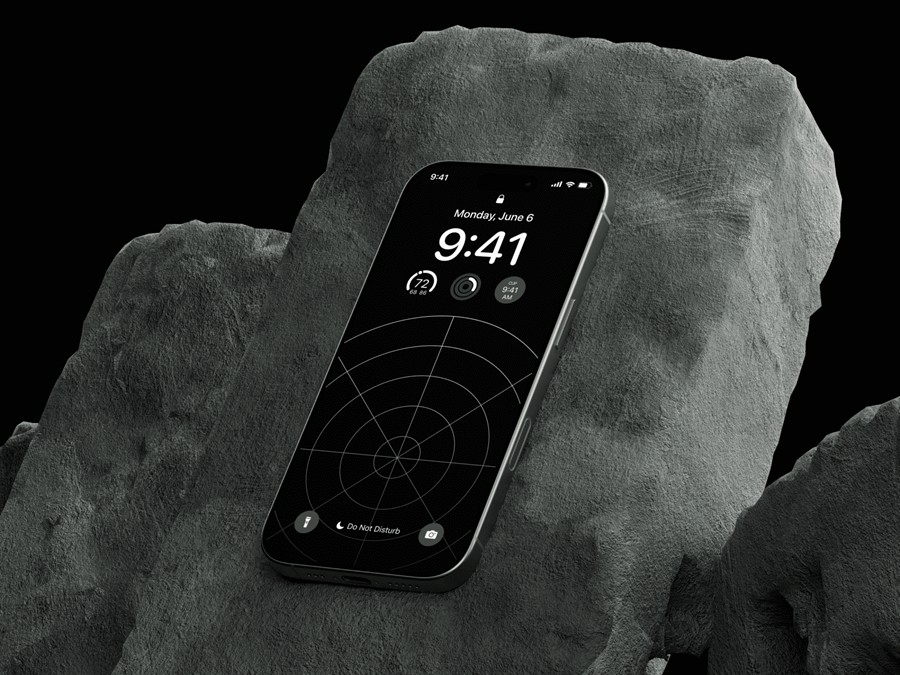 8款高级工业风水泥风格场景苹果iPhone 16 Pro手机UI设计展示贴图Figma样机模板 iPhone 16 Pro Mockups Vol.02 样机素材 sucaiwan.com