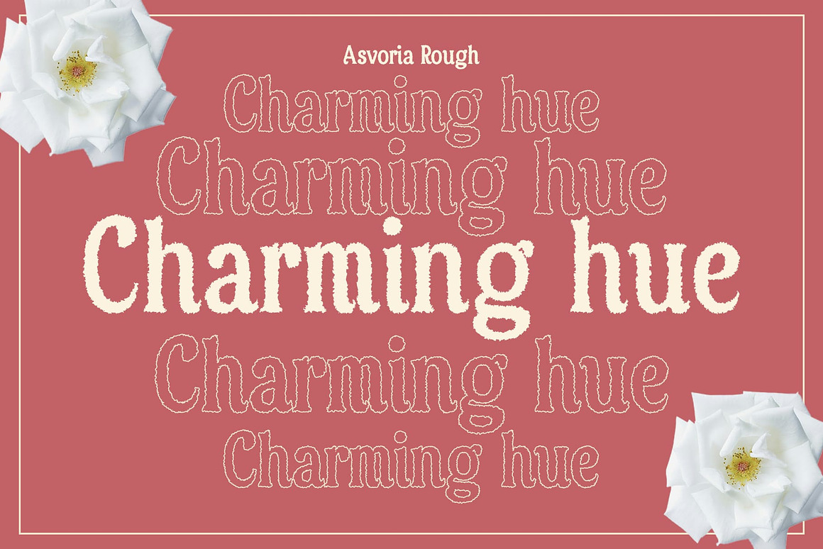 复古优雅品牌海报包装徽标设计衬线英文字体安装包 Asvoria Rough 设计素材 sucaiwan.com