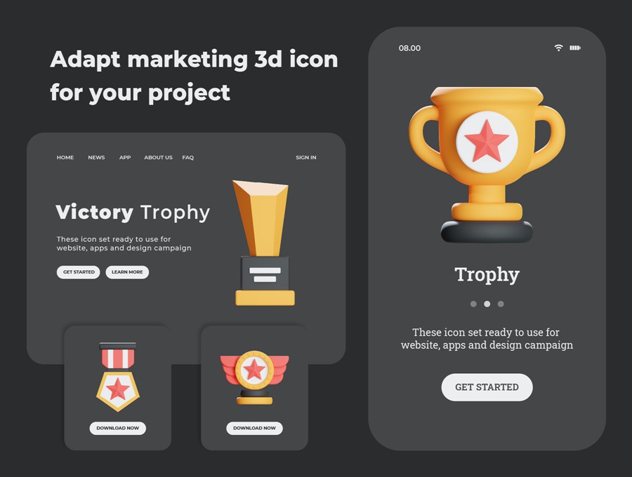 25款质感3D立体胜利徽章徽标奖杯图标Icons设计Blender/PNG格式素材 Victory Awards 3d Icon Illustration 图标素材 第4张-素材湾丨精选海外优质设计素材资源 25款质感3D立体胜利徽章徽标奖杯图标Icons设计Blender/PNG格式素材 Victory Awards 3d Icon Illustration 图标素材 sucaiwan.com