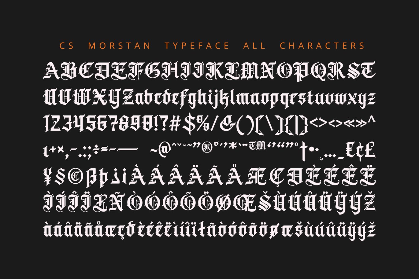 优雅古英式风格品牌邀请函徽标设计装饰英文字体安装包 Morstan – Old English Font 设计素材 第3张-素材湾丨精选海外优质设计素材资源 优雅古英式风格品牌邀请函徽标设计装饰英文字体安装包 Morstan – Old English Font 设计素材 sucaiwan.com