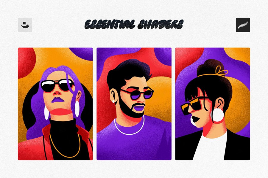 8款柔和颗粒燥点肌理阴影手绘插画procreate笔刷画笔素材 Essential Shading Procreate Brushes 笔刷资源 第1张-素材湾丨精选海外优质设计素材资源 8款柔和颗粒燥点肌理阴影手绘插画procreate笔刷画笔素材 Essential Shading Procreate Brushes 笔刷资源 sucaiwan.com