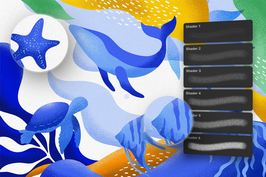 8款柔和颗粒燥点肌理阴影手绘插画procreate笔刷画笔素材 Essential Shading Procreate Brushes 笔刷资源 第5张-素材湾丨精选海外优质设计素材资源 8款柔和颗粒燥点肌理阴影手绘插画procreate笔刷画笔素材 Essential Shading Procreate Brushes 笔刷资源 sucaiwan.com