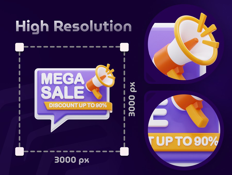 50款黑色星期五电商促销打折营销3D插图图标Icons设计OBJ/PNG/GLB格式素材 Discount & Offers 3D Icon Set 图标素材 第4张-素材湾丨精选海外优质设计素材资源 50款黑色星期五电商促销打折营销3D插图图标Icons设计OBJ/PNG/GLB格式素材 Discount & Offers 3D Icon Set 图标素材 sucaiwan.com