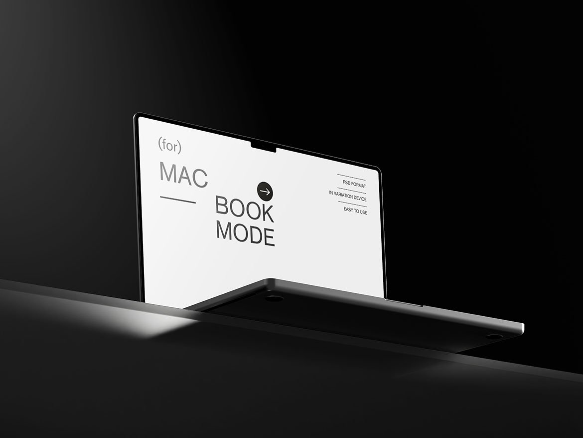 6款工业风暗黑系UI广告设计苹果iPhone手机iPad平板MacBook电脑展示PS贴图样机 Black Clean Device Mockups 样机素材 sucaiwan.com